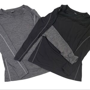 Womens Compression Tops - 2 -size S — Gray and Black